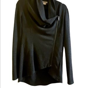 Helmut Lang Womens Knit Asymmetrical Zip Up